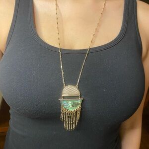 Chloe + Isabel Gold Necklace with Green Accents